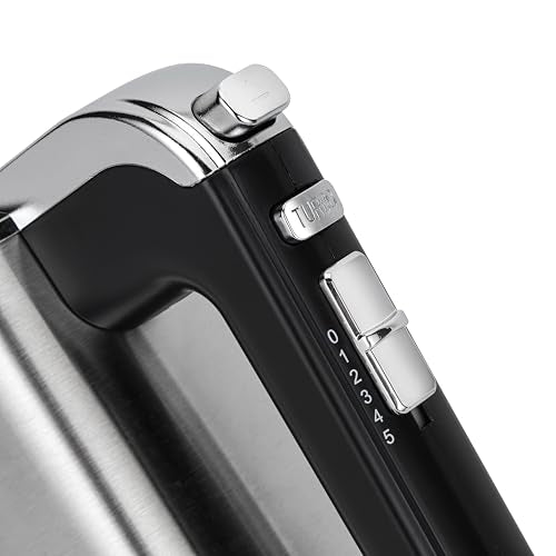 Geepas GHM2001 160W Hand Mixer - Professional Electric Handheld Mixer for Baking - 5 Speed Function, Includes Stainless Steel Beaters & Dough Hooks, Eject Button
