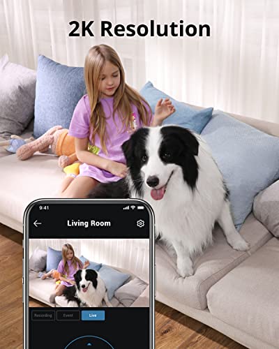 eufy Security Indoor Camera, 2K, Pan & Tilt 360° Horizontally and 100° Vertically, Indoor Security Camera, Wi-Fi Plug-in Camera, Human & Pet AI, Voice Assistant Compatibility, Motion Tracking