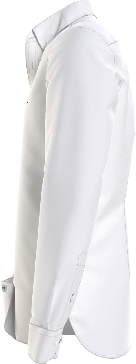 Mens Long Sleeve Shirt Flex Dobby Sf - Optic White