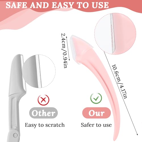6Pcs Eyebrow Trimmer Set, Eyebrow Scissors with Comb for Beginners Facial Hair Removal Tool Beauty Accessories for Men Women