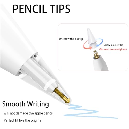 100pcs Silicone Nib Sleeves pen tips cover，4pcs Replacement Tips and 2pcs Silicone Pencil Case Compatible with Apple Pencil1/2/Pro/USB-C Suitable for iPencil Nib for iPad Pencil Accessories