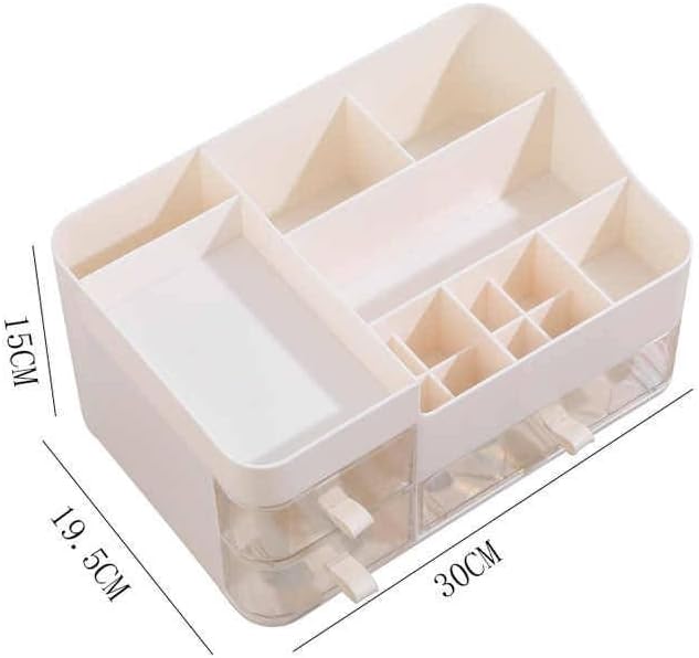Neoblix Makeup Organizer, Cosmetic Storage Box with Multi-Compartment Drawer for Bathroom, Desk Countertop, Bedroom Dresser, Display Case for Lipsticks, Jewelry, Skincare, Brushes, Vanity Box