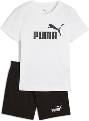 Unisex Kids ESS No.1 Logo Tee and Shorts Set Sportstyle Kids (pack of 1) - White-black