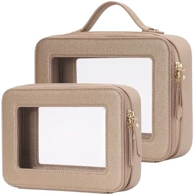 Small Cosmetic Bag for Purse Mini Makeup Bag for School Cute Clear Make Up Pouch for Travel Tiny Leather White Make Up Organizer Case for Backpack Toiletry Bag Waterproof Square Pouch with Zipper