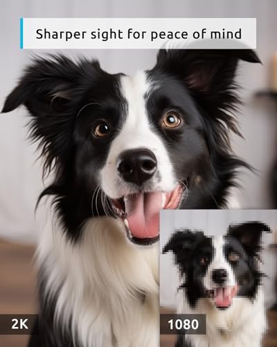blurams Pet Camera 2K, 360° Indoor Security Camera, Dog Camera with Phone App, PTZ Cameras for Home Security Indoor, 2-Way Audio, Motion Tracking, Color/IR Night Vision, Siren, Cloud&SD(2.4GHz Only)