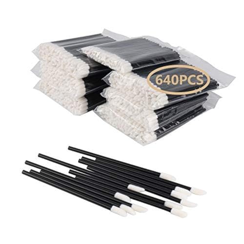 650PCS Disposable Lip Brushes Make Up Brush Lipstick Applicators Wands Makeup Brushes Lip Gloss Tester Wands Tool Kits Beauty Makeup Tool Kits Black