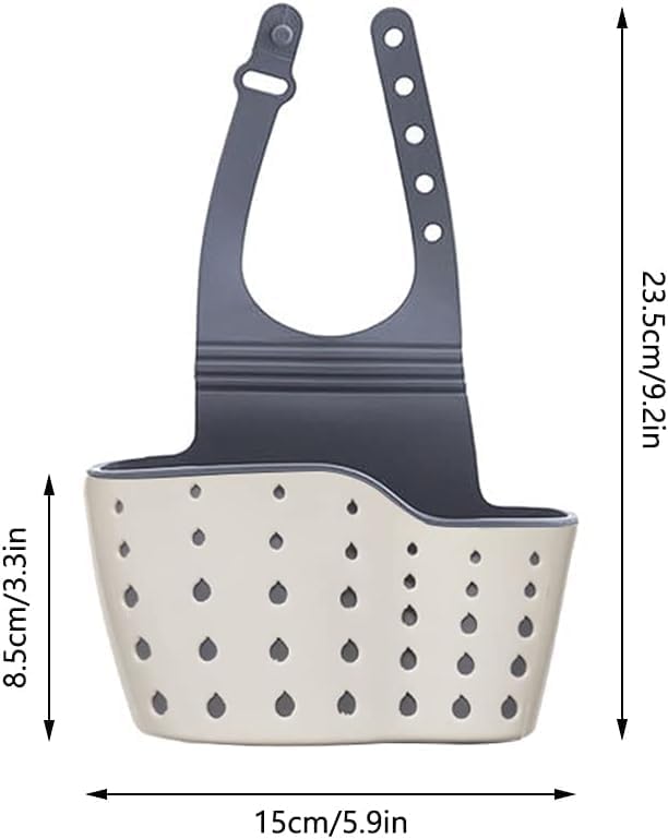 SKY-TOUCH Kitchen Sink Shelf, Sink Storage Basket, Soap Sponge Drain Rack Holder for Sponges Soaps and Cleaning Brushes Sink Accessories - Grey One size