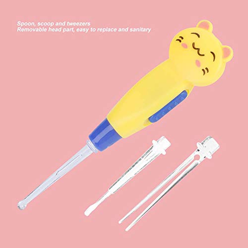 ZZWYF Kids Cartoon Luminous Ear Wax Cleaner Flashlight Ear Pick Plastic Earwax Cleaner with LED lights for Kids