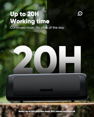 BolaButty Bluetooth Speaker with HD Sound, Portable Wireless, IPX5 Waterproof, Up to 24H Playtime, TWS Pairing, BT5.3, for Home/Party/Outdoor/Beach, Electronic Gadgets, Birthday Gift (Black)