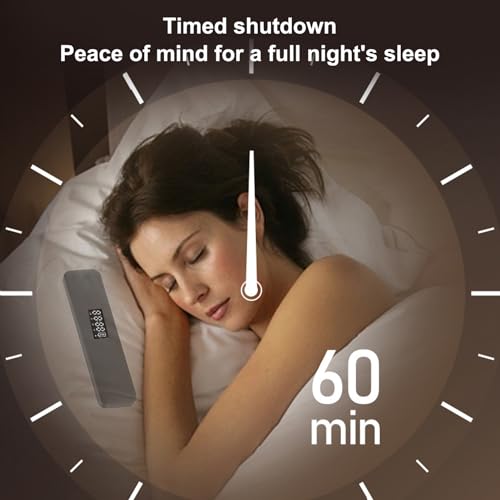 Pillow Speaker, Bone Conduction Cordless Bluetooth Music Sleep Speaker, Sleep Aid Speaker with 300mAh Battery, Supports Memory Card Playback, Timing Function (Black)
