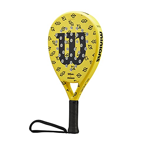 Wilson Minions Junior Padel Racket, For Children, Fibreglass/EVA, 300 g, Yellow/Black