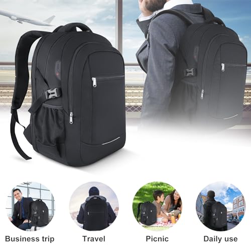 Besttravel Handgepäck Rucksack 40x20x25 für Ryanair, Reiserucksack mit 45L Kapazität, USB-Ladeanschluss, ideal für Laptops 15,6 Zoll, Perfekt für Reisen und Wochenendausflüge