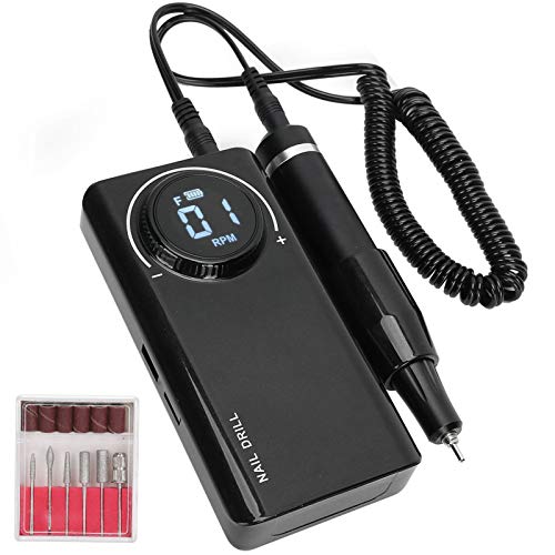 Oreq Professional Nail Drill Machine, 35000rpm Rechargeable Portable Electric Nail Drill Pen for Acrylic Gel Nails, Nail File Manicure Pedicure Tools for Nail Salon(black)