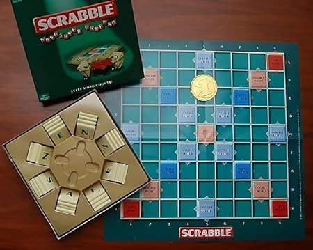 SUKILO Scrabble Classic Crossword Board Game – Word Building Game for Families, Kids & Adults – Fun Educational Spelling & Vocabulary Game for 2-4 Players