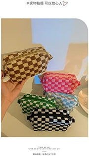 XPONNI Small cosmetic bag cute makeup bag y2k accessories aesthetic make up bag y2k purse cosmetic bag for purse, blue