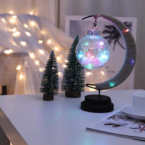 LOVEYBEAUTY Enchanted Lunar Lamp -Night Light,Moon Lamp Galaxy Lamp, Hanging Moon Lamp Magic Moon Night Light,Christmas Decorative Lights,Home Decorations Gift. (color light)