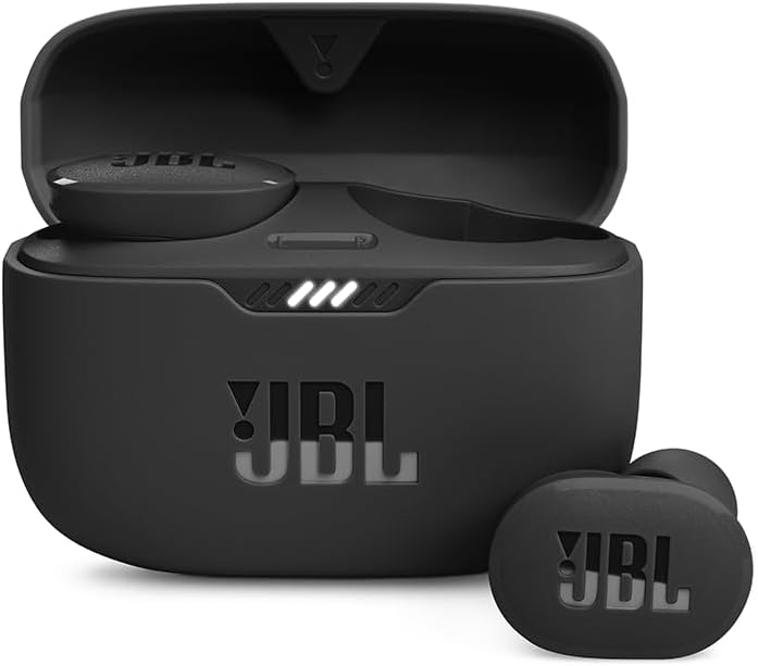 JBL Tune 130NCTWS True Wireless Noise Cancelling Earbuds, Pure Bass Sound, ANC + Smart Ambient, 4 Microphones, 40H of Battery, Water Resistant, Sweatproof, Comfortable Fit - White, JBLT130NCTWSWHT