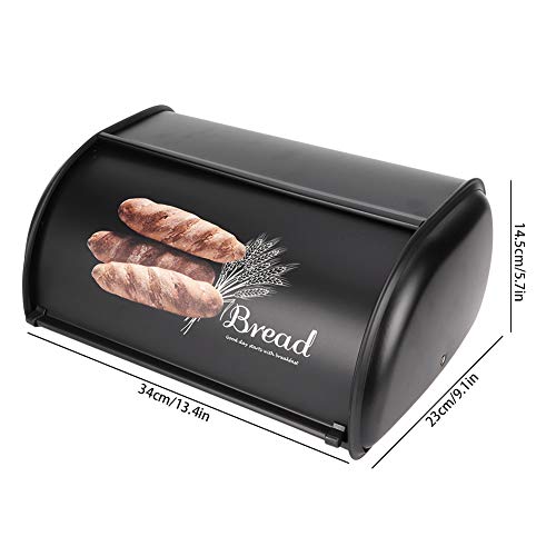 Cryfokt Stainless Steel Bread Bin Container, Kitchen Organizer, Ox Holder Bin Container Kitchen for Home Shop (mgtdb2cksg-12)