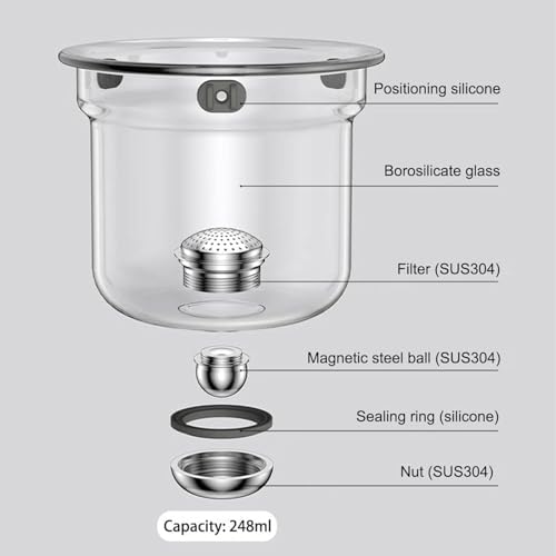 PGQIQGNM Enchanti Tea Witchcraft Teapot with Enchanted Glass Teapot with Strainer for Blooming Tea & Loose Leaf (520ML)