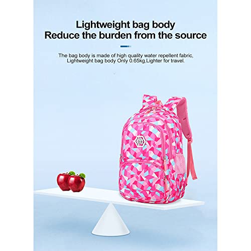URbazaar Girls School Bag,Girl Geometric Printed Primary Junior High University School Bag Bookbag Backpack Sets