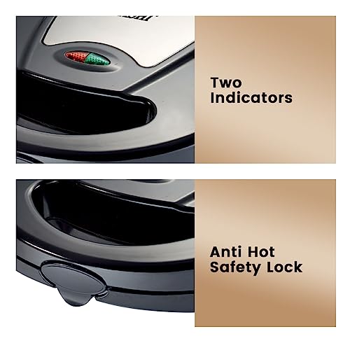 Sonashi 7-in-1 Multi Snack Maker SSM-862 - Detachable Sandwich, Grill, Donut, Waffle, Cupcake, Nutty, Omelet Making Plates | Kitchen Appliances