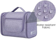 WANDF Large Hanging Toiletry Bag Travel Cosmetic Makeup Organizer Water-Resistant Shower Bathroom Bag for Women and Men (Dark Pink)