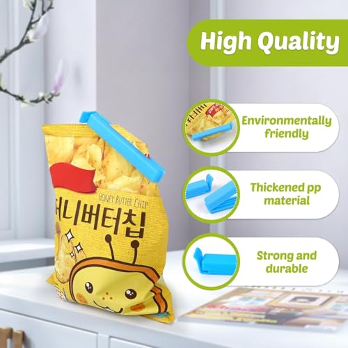 40 Pcs Food Clips,Food Bag Clips,Food Bag Clips For Food Storage,Bag Clips For Food Storage,Reusable Kitchen Clip,Clip Closure Bag,Food Bag Clips,For Keeping Food Fresh And Sealed(SIZE:4.3INCH)