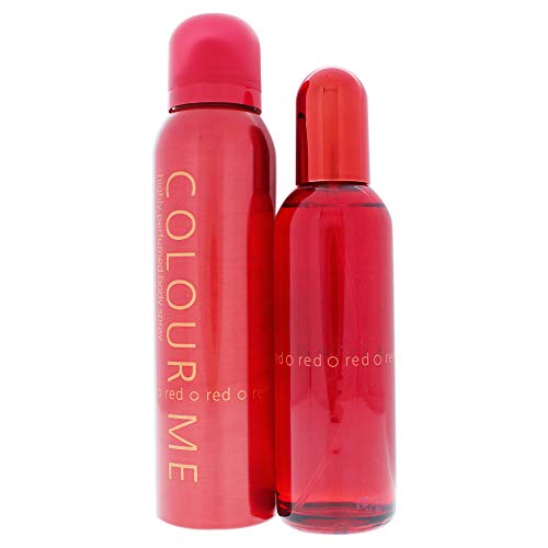 Colour Me Red Fragrance For Women, Gift Set, 2 pc gift set 3.4 ounce edp, 5 ounce body spray