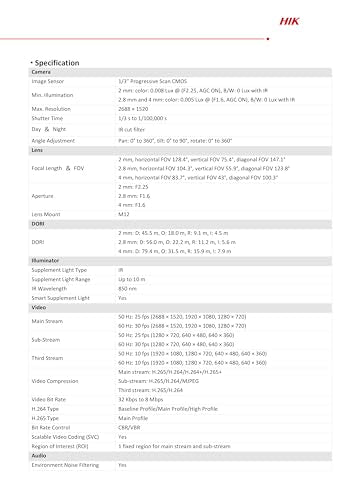 Ⲏіkvіsіon IP Camera DS-2CD2443G2-I 4MP Home Security Camera Indoor, AcuSense PIR Cube POE IP Camera with Phone App, 2.8mm Lens, H.265+ WDR, Build in SD Slot, Two Way Audio, Compatible with Hikvision