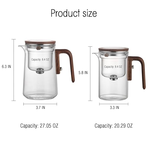 MACTANO Enchanti Tea Pot, Magic Witchcraft Enchanted Glass Teapot with Strainer -600ML