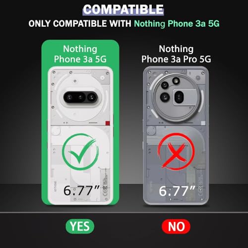 Nothing Phone 3a Clear Hard PC Back Cover Case with Shockproof TPU Black Border 360 Degree Impact Resistant Camera Protection Transparent Cover For Nothing Phone 3a