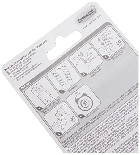 Command Decorating Small Clips Transparent color, 20 clips + 24 strips/pack | Holds 180 gr. each clip | Organize | Decoration | No Tools | Holds Strongly | Damage-Free Hanging