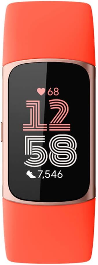 Fitbit Google Charge 6 Activity Tracker Includes a 6 Month Premium Membership, 7 Days Battery Life, Google Wallet and Google Maps, Obsidian/Aluminium Black