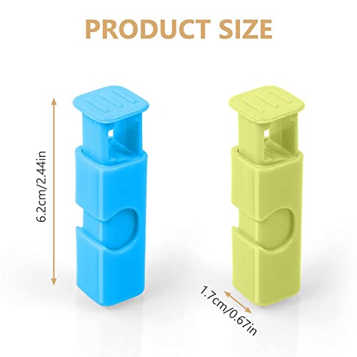 NALACAL 16 Pack Bread Bag Clips, Reusable Grocery Bag Sealing Clips for Food Fruit Bread Storage, Non-Slip Plastic Grip Sealing Bag Clips, Easy Squeeze Lock and Release, 2.44in, Candy Color(4 Colors)