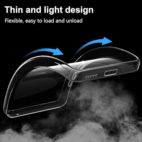 zZjoOoj Case for Samsung Galaxy M35 5G Case, Soft Protective Liquid Silicone Cover, Camera Protection, Clear Soft Silicone TPU Mobile Phone Cover Transparent