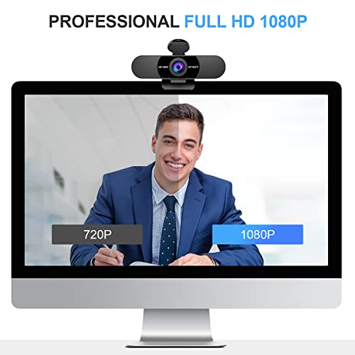 EMEET 1080P Webcam with Microphone, C960 Web Camera, 2 Mics Streaming Webcam, 90°FOV Computer Camera, Plug and Play USB Webcam for Online Calling/Conferencing, Zoom/Teams/Facetime/YouTube, Laptop/PC
