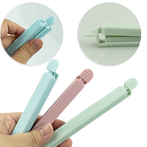 15 Pieces Food Clips,Freezer Clips,Kitchen Clips,Plastic Food Bag Clips Reusable Bag Clips for Food Storage Colorful Food Sealing Clips for Snack, Coffee, Home, Kitchen, Travel(4.7inch, 5.9inch)