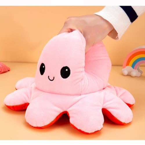 ECVV Reversible Octopus Plush Doll Baby Reversible Plushie Stuffed Animal Cute Octopus Toys for Children Girls Boys Birthday Gift