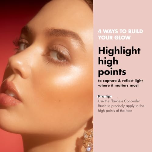 e.l.f. Halo Glow Liquid Filter, Complexion Booster for a Radiant, Soft Focused Look, with Hyaluronic Acid, Vegan & Cruelty Free, 3.5 Medium, 31.5 ml