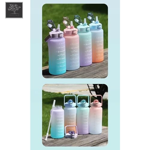 Sulfar Motivational Large Plastic Water Bottle, 2L (Pink)