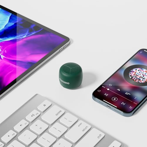 MOMOHO Mini Bluetooth Speaker - Waterproof, Micro SD Support, TWS Pairing Stereo Portable, Small Pillow (Green)
