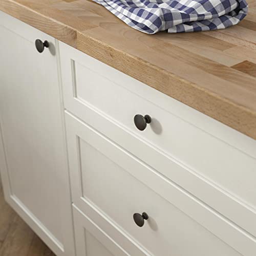 Franklin Brass Flat Top Round Kitchen Cabinet Knobs or Drawer Knobs 1-3/16" (30mm), 10-Pack Warm Chestnut Cabinet Hardware P29523K-WCN-B