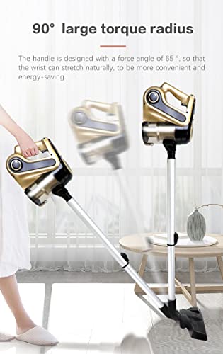 VAYMAY Vacuum Cleaner, High Suction Portable Stick Vacuum 5M Long Cord Lightweight Powerful 600W 18000Pa Suction 0.5L Large Capacity for For Home, Hard Floor, Carpet & Car (A)