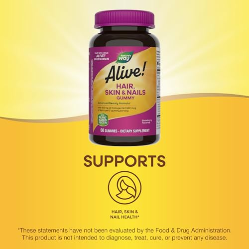 Nature's Way Alive Hair, Skin And Nail Gummy, 60 Counts