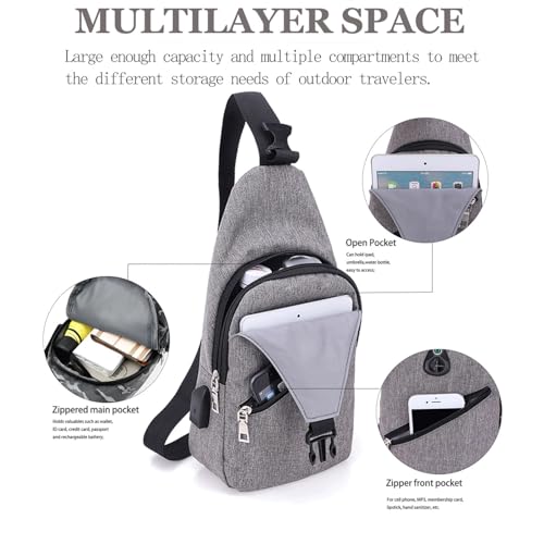 Sling Bags for Women Men Crossbody Shoulder Bag Outdoor Chest Packs Small Waterproof Fanny Pack Gift Travel Daypacks