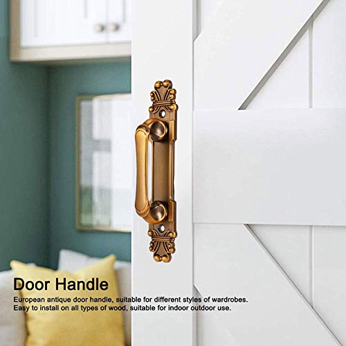 2Pcs/Set European Style Door Handle, Antique Door Pull Handle, Metal Sliding Door Handle for Cabinet Hardware Drawer Cupboard Accessory