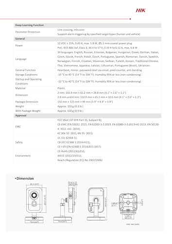Ⲏіkvіsіon IP Camera DS-2CD2443G2-I 4MP Home Security Camera Indoor, AcuSense PIR Cube POE IP Camera with Phone App, 2.8mm Lens, H.265+ WDR, Build in SD Slot, Two Way Audio, Compatible with Hikvision