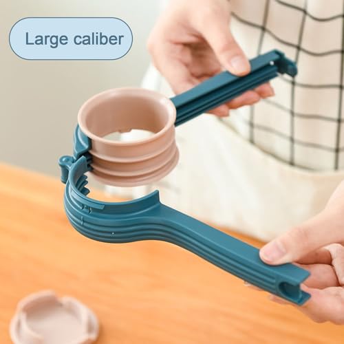 4 PCS Food Clips Bag Sealing Clips, Food Storage Clips, Bag Clips for Food Storage, Kitchen Clips for Bags, Food Clips with Pour Spout, Food Bag Clips Flexible and Reusable Snack Clips (Blue+Pink)