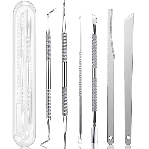 MAKINGTEC Ingrown Toenails Pedicure Tool Kit Nail Treatment Care Stainless Steel Ingrown Toenail Repair Tools Surgical Grade Ingrown Toe Nail File Pedicure Manicure Pain Relief Tools (7 Pieces)