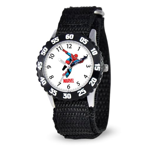 Marvel Spider-Man Kids' Stainless Steel Time Teacher Analog Quartz Watch